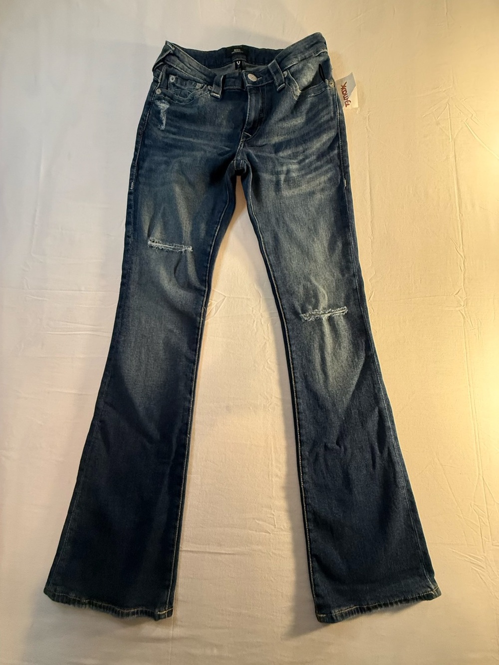 True Religion Becca  Women’s Dark Blue Distressed Bootcut Jeans